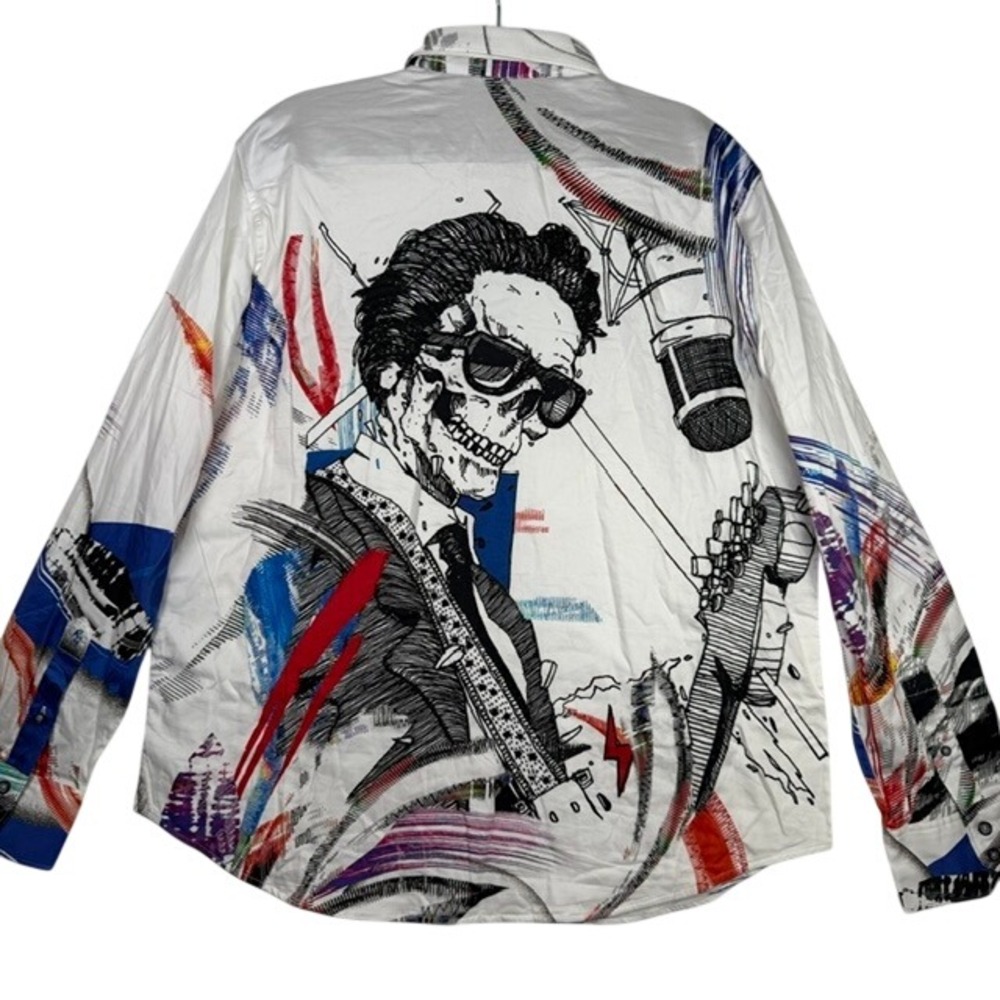 NWT Robert Graham Rock House World Traveler Limited Edition Beaded Shirt 2XL